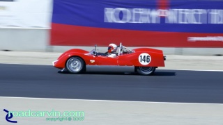 2007 Rolex Monterey Historic Races - 1963 Huffaker Genie: This 1963 Huffaker Genie took 1st place in the 1961-1965 Sports Racing Sunday Group 6B race. This car sports a 5,687cc V-8.